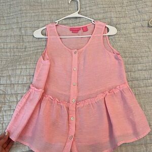 Linen pink top
